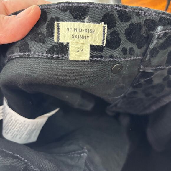 Madewell Black Leopard Print Cropped Pants - Picture 6 of 6